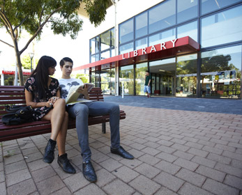 Outside the Mount Lawley Campus Library