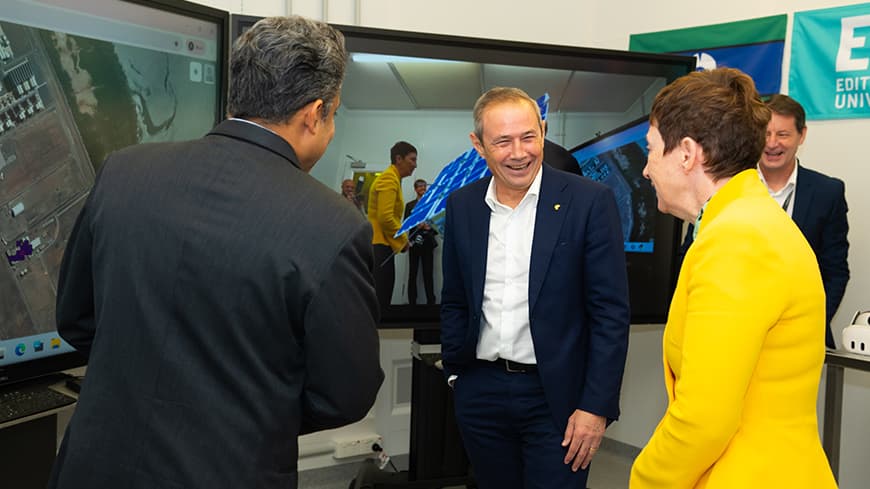 The Premier and VC Professor Pollock.