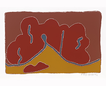 Image: Peggy Griffiths, Doojum, 1997, silkscreen, Edith Cowan University Art Collection. Photo: Lucida Studio. 