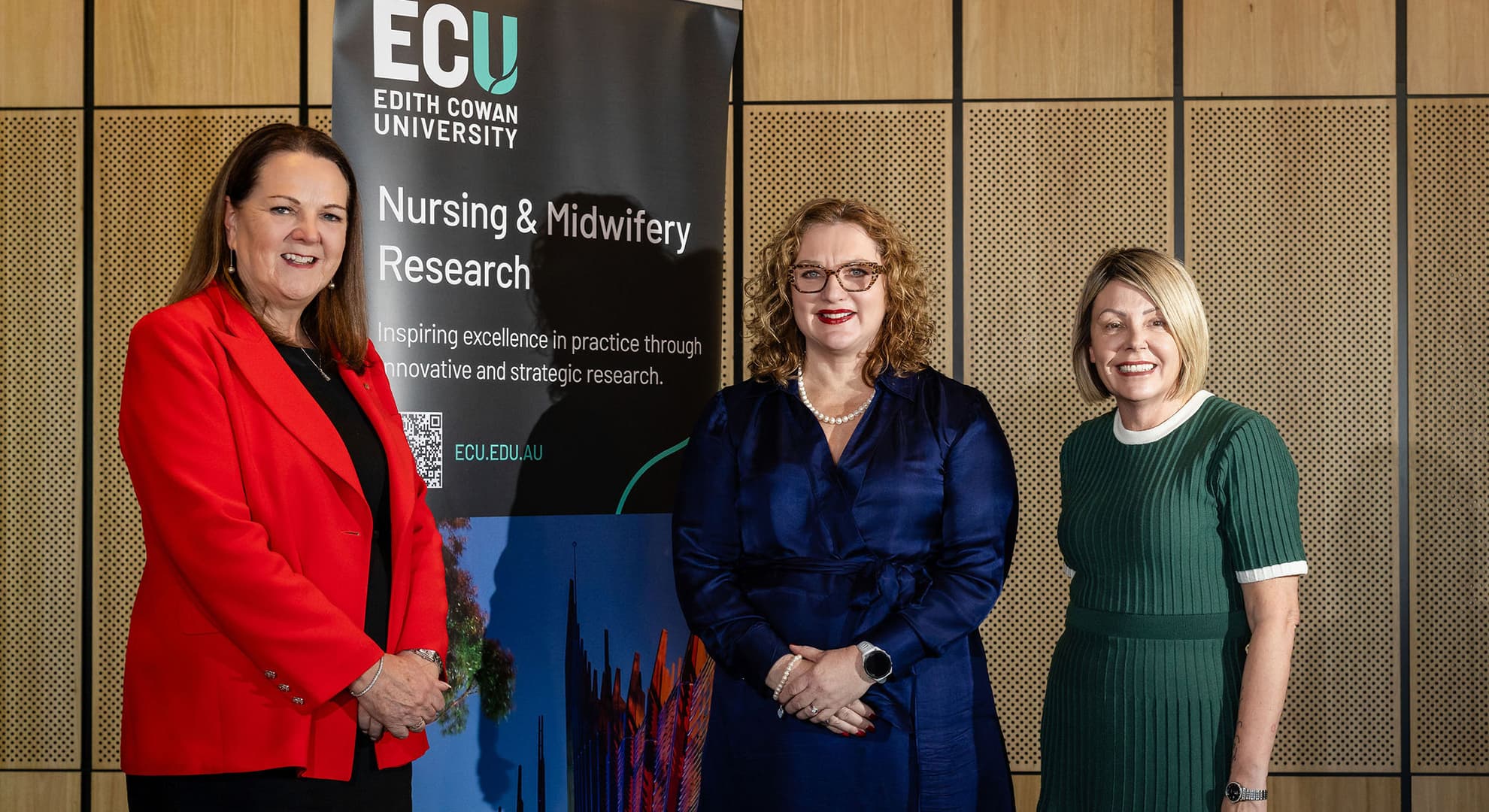 Three women at event