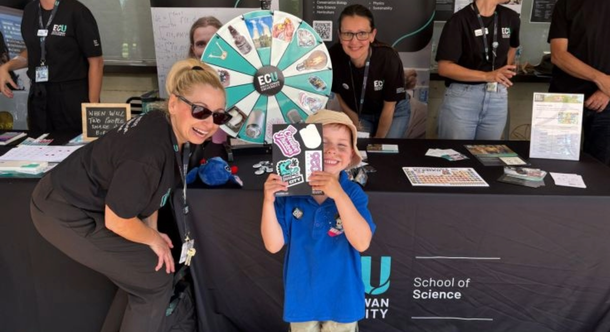 Science stand at an education fair