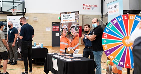 Science stand at an education fair