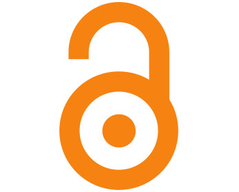 The official open access graphic depicts an open padlock in orange.