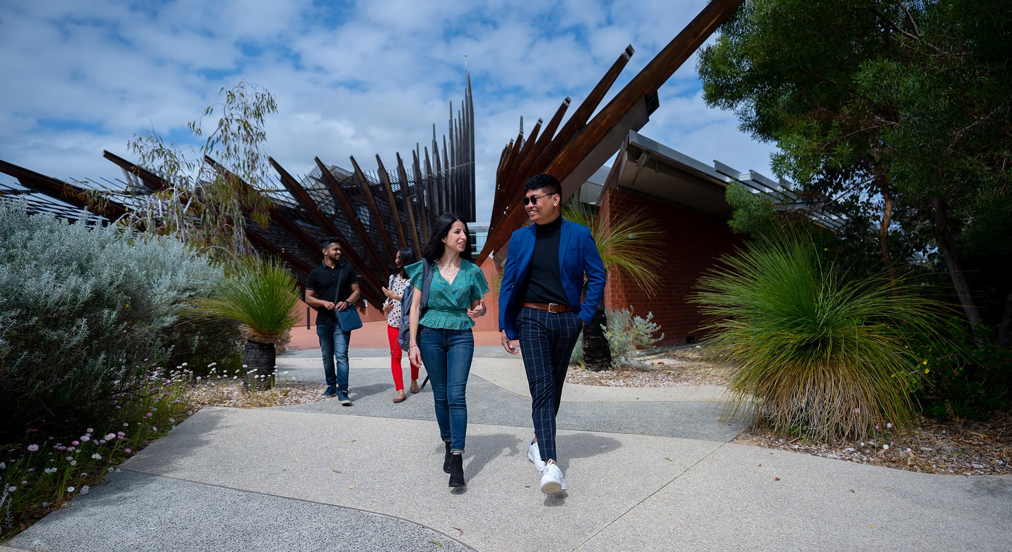 Students walking at Joondalup campus