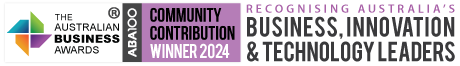 Banner showcasing that the Children's University was The Australian Business Awards Community Contribution Winner 2024 which recognises Australia's Business, Innovation and Technology Leaders.