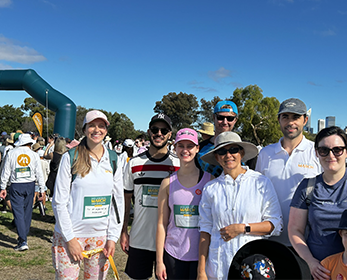 Melanoma community fundraising event participants