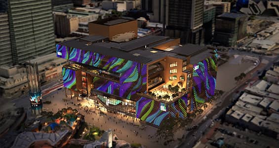 Exterior aerial shot of of ECU City