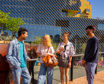 Students in front of ECU City