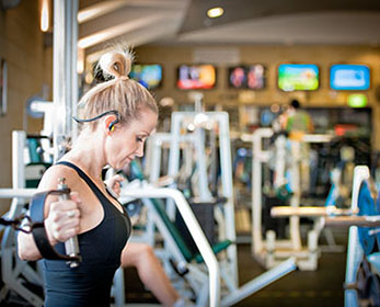 Lady working out in the gym