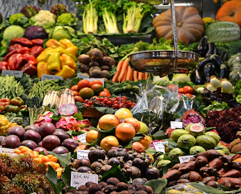 Fruit, vegetables, and other nutritional food.