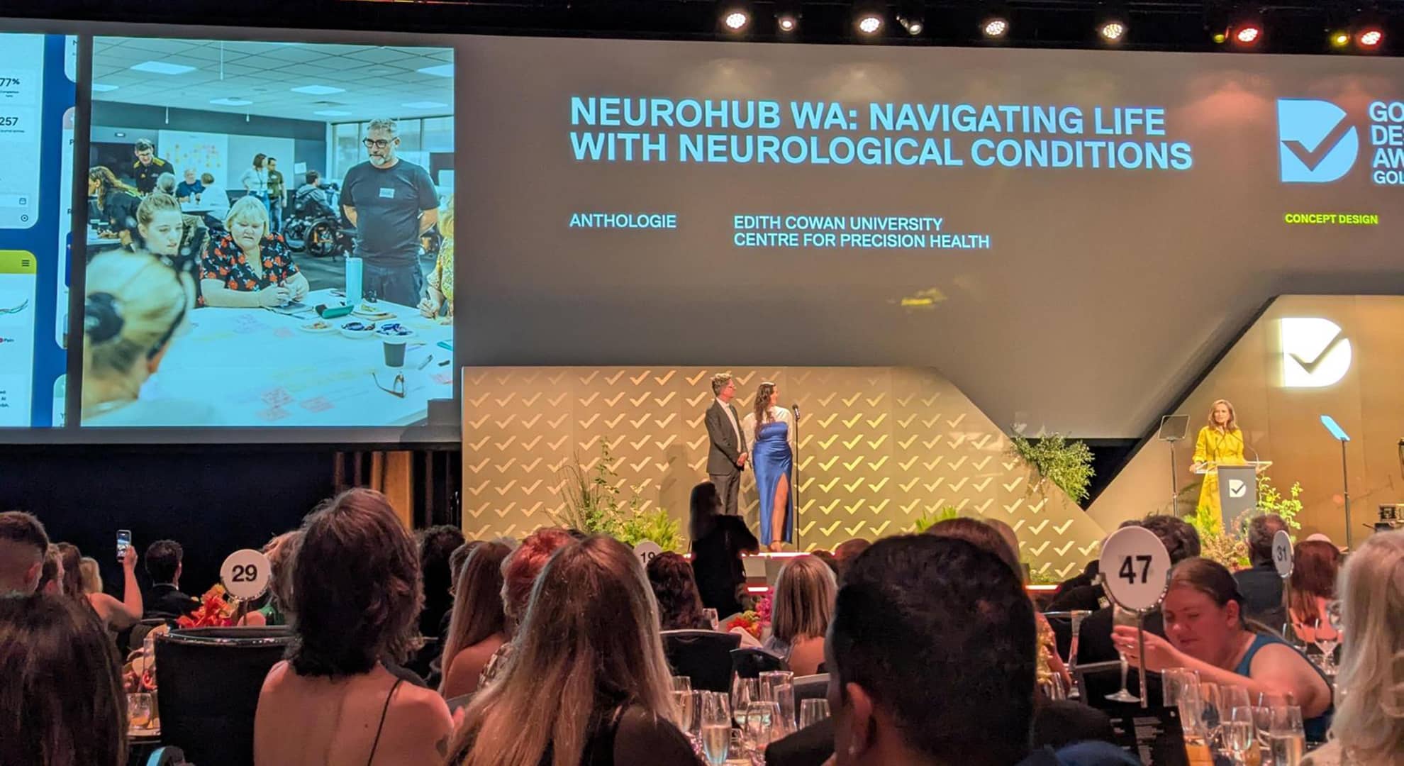 Awards presentation screen