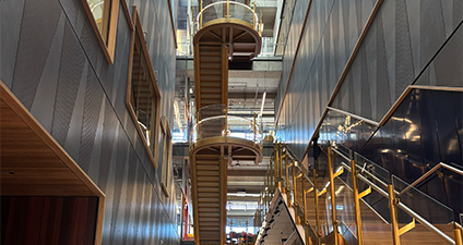 Golden stairs on ECU City Campus