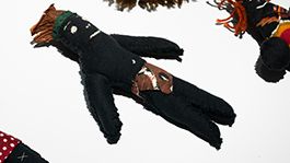 Image: Jean Riley, Nyoongar Rag Doll, 1997, recycled clothing and plant fibre, Edith Cowan University Art Collection. Photo: Dan McCabe.