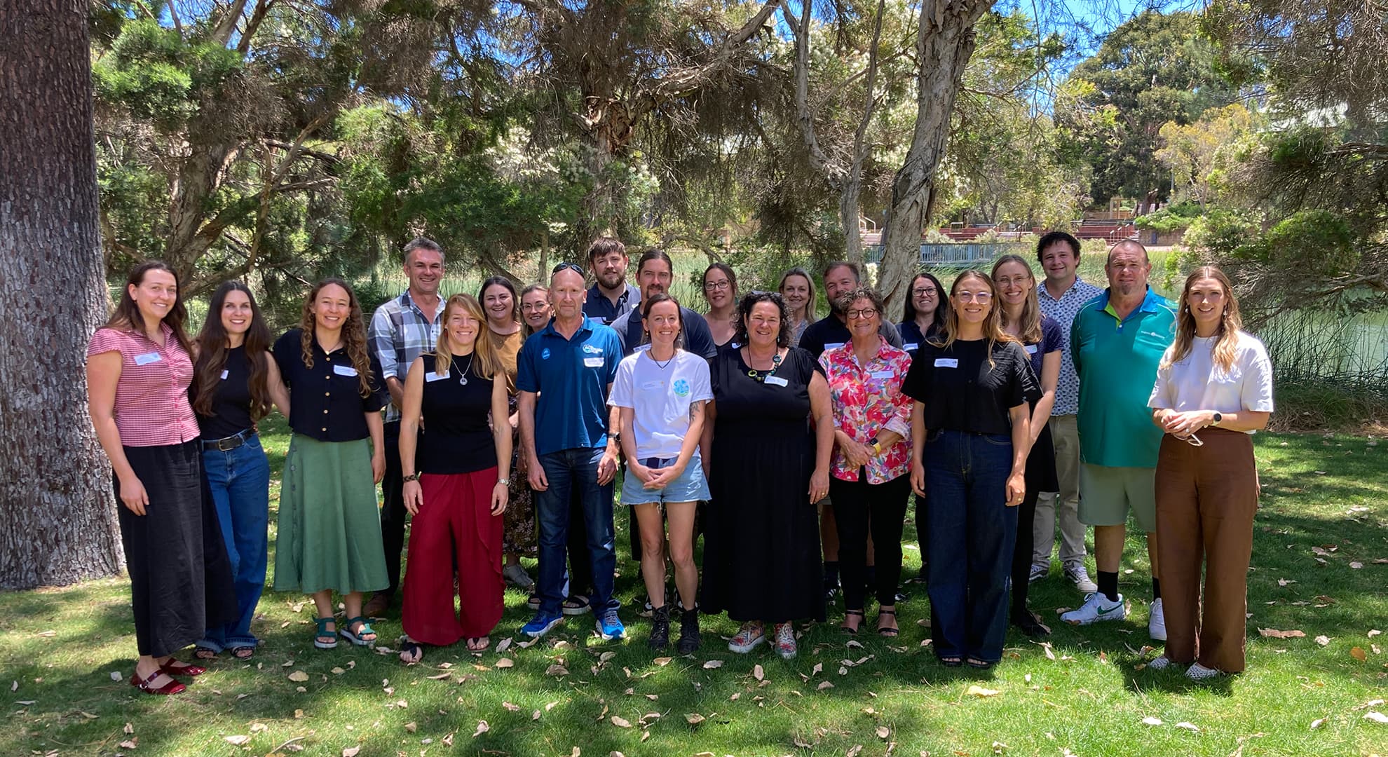 Group of people gathered to discuss seagrass