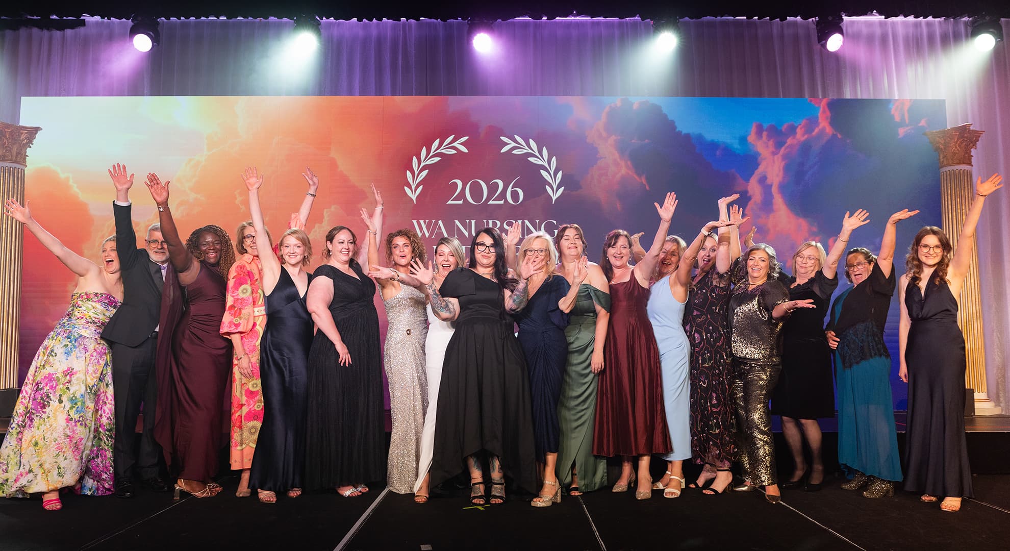 Winners of the WA Nursing and Midwifery Excellence Awards celebrating