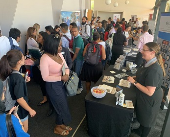Networking and fun activities at the School of Business and Law Careers Fair 2021