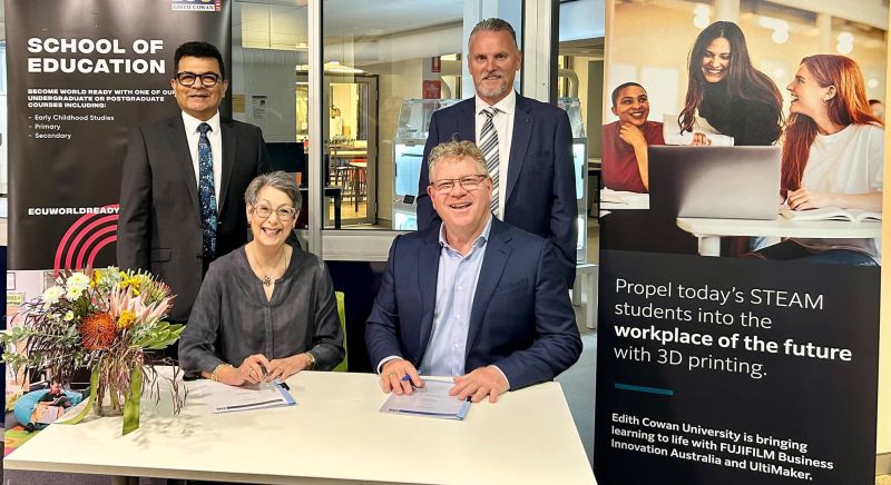 Dean Glenda Campbell-Evans signs deal with staff from FUJIFILM Business Innovation Australia