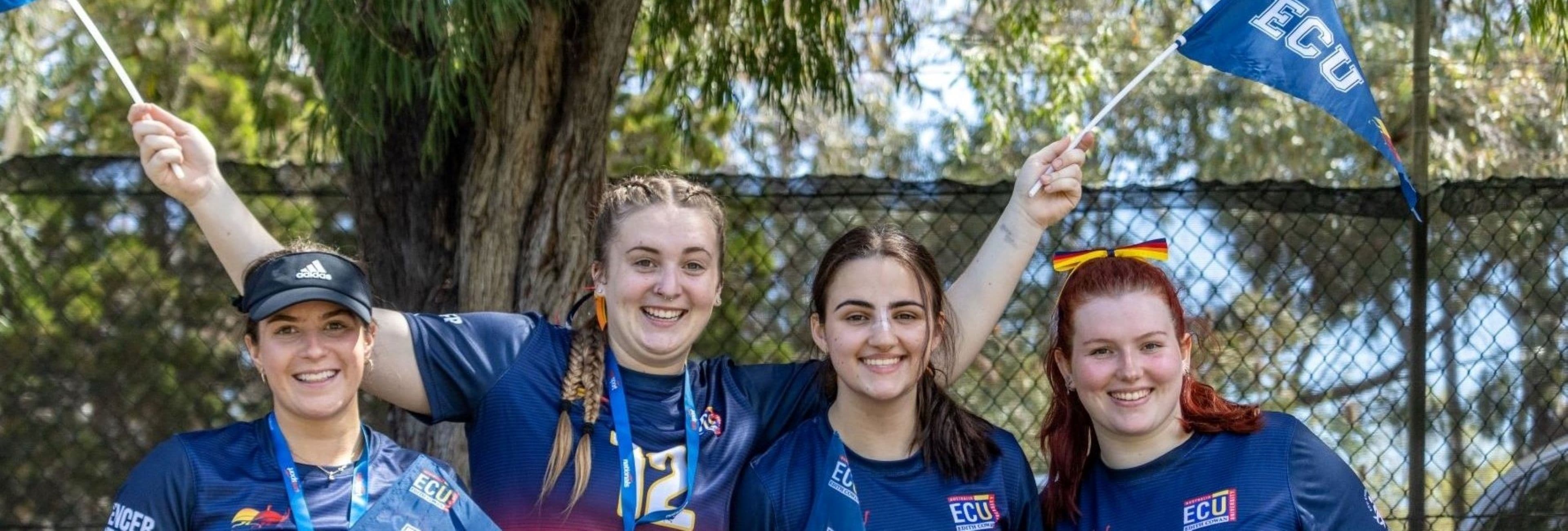 Young women wearing sports clothes