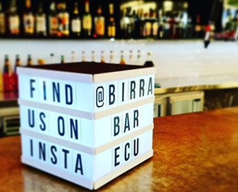 Find Birra Bar on Instagram at Birra Bar E.C.U.