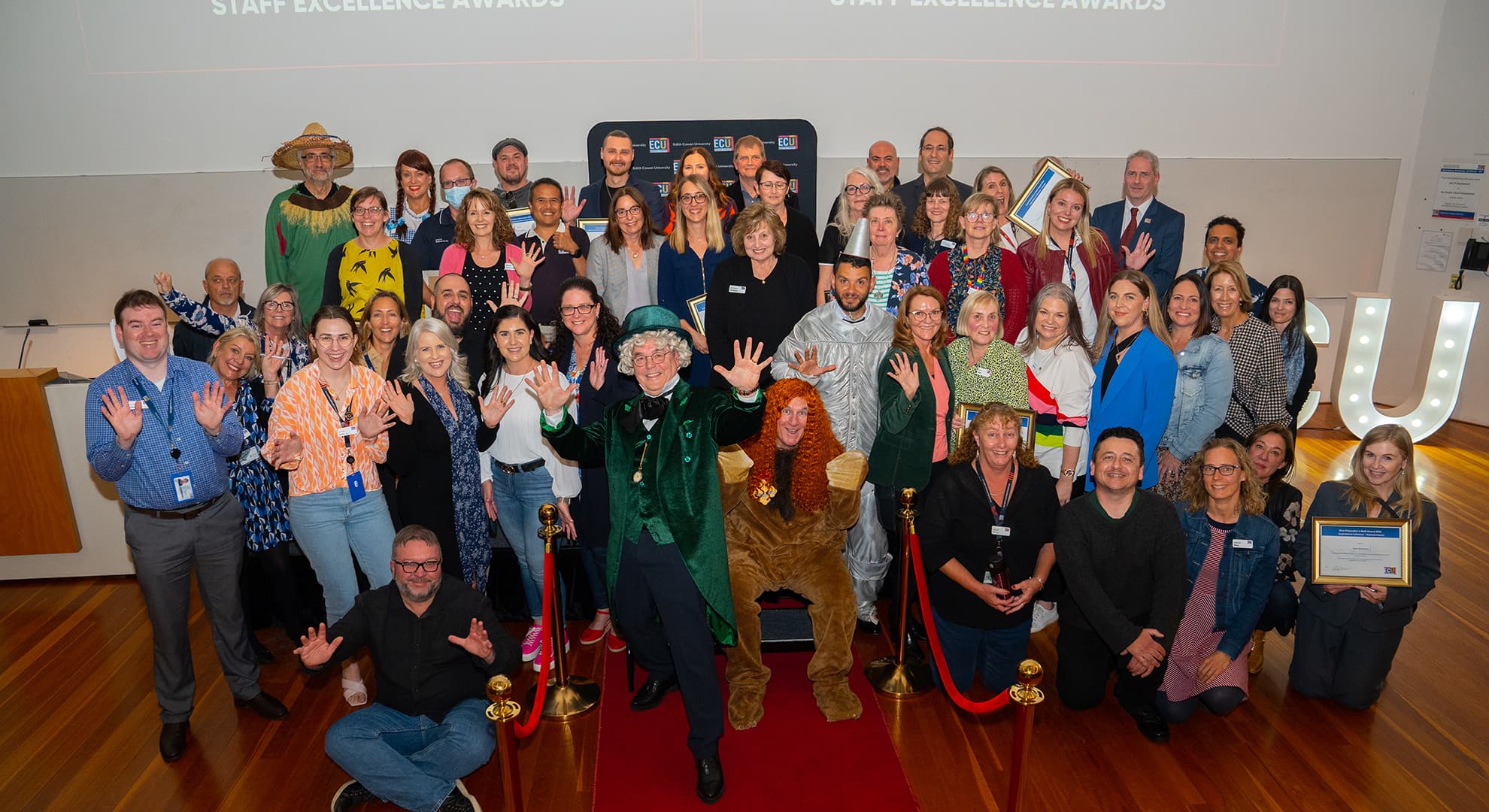 Edith Cowan University’s Vice-Chancellor’s Staff Excellence Awards 2022 group photo of winners