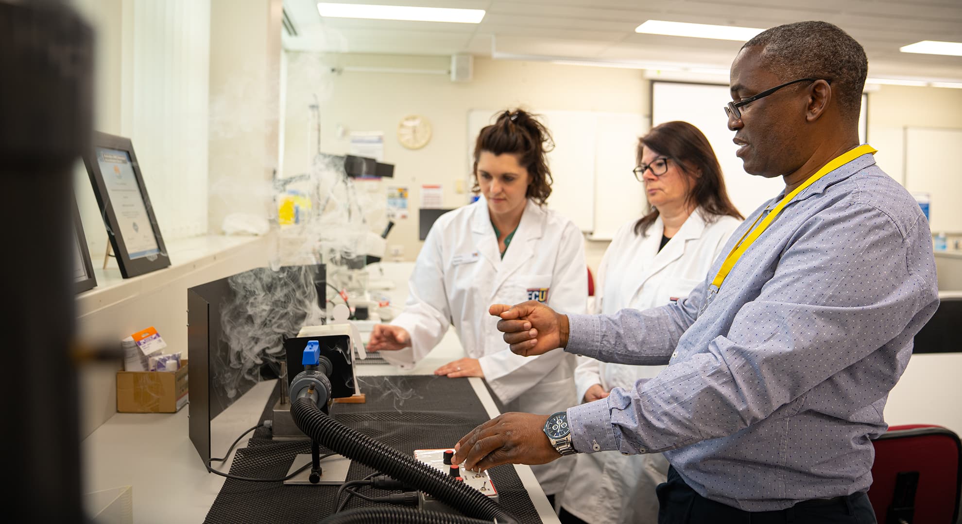 Environmental Health experts in a laboratory