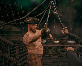 Image of Brad Nisbet as a VR metahuman of himself as a pirate. Created as part of the VR work he produced for the Epic fellowship.