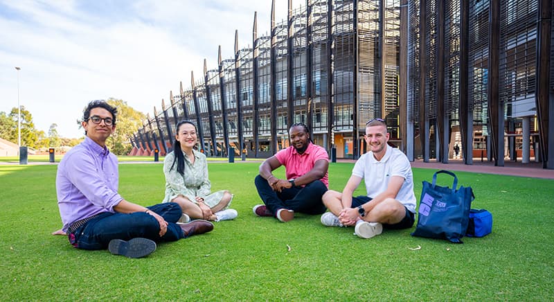 Group of student sitting.