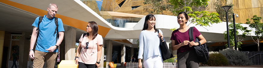 Students on ECU Joondalup Campus