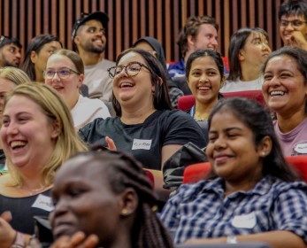 Students at the Orientation speeches