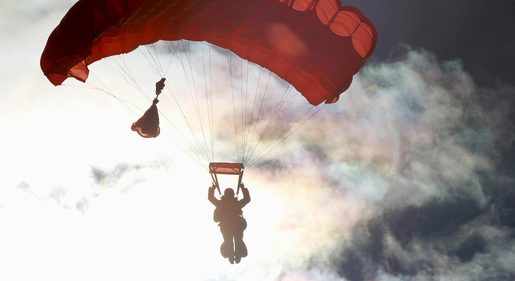 Man with a parachute