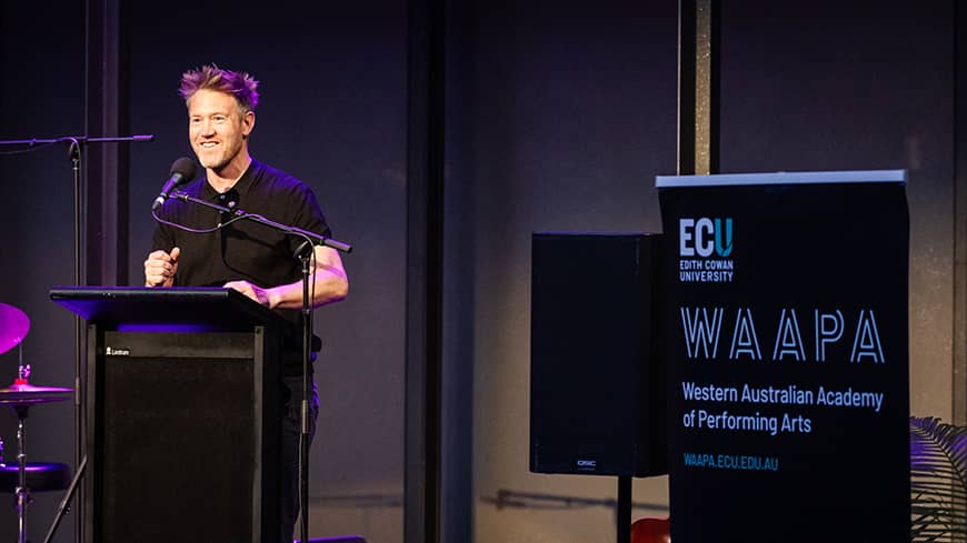 Man speaking at event