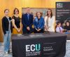 An image of the MoU signing between ECU and Ausdance WA, From left to right - Dr Min Zhu, Amy Wiseman, Gary Hodge, Professor Caroline Mansfield and Dr Maria Gamble. 