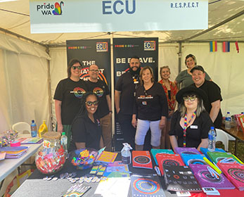 A group of ECU staff at Perth Pride Fairday 