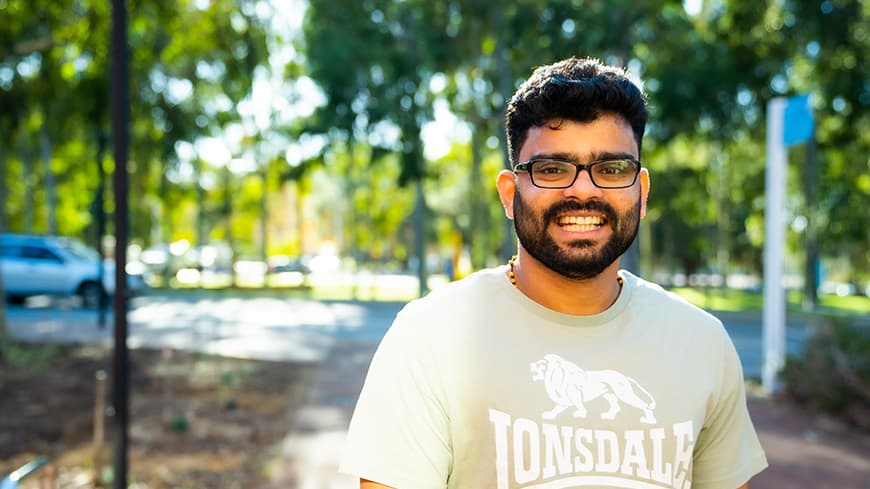 Scholarship recipient and Bachelor of Science (Nursing) student, Joshi Mathew.