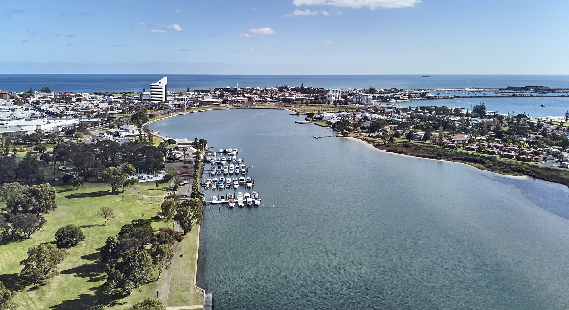 Aerial photo of Bunbury