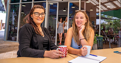 Student meeting with her mentor