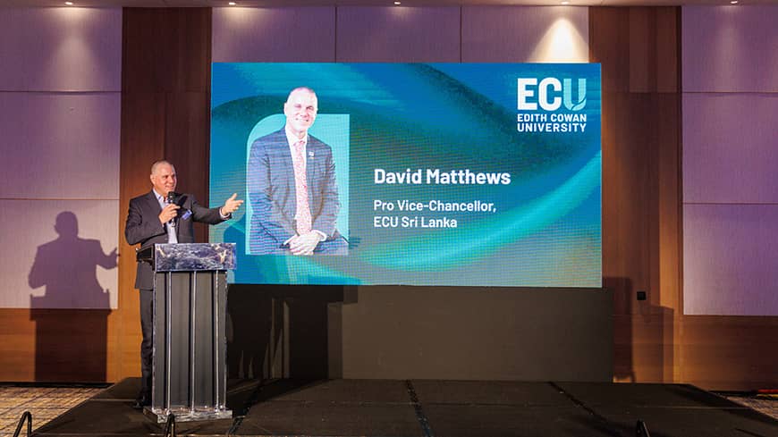 Man speaking at event