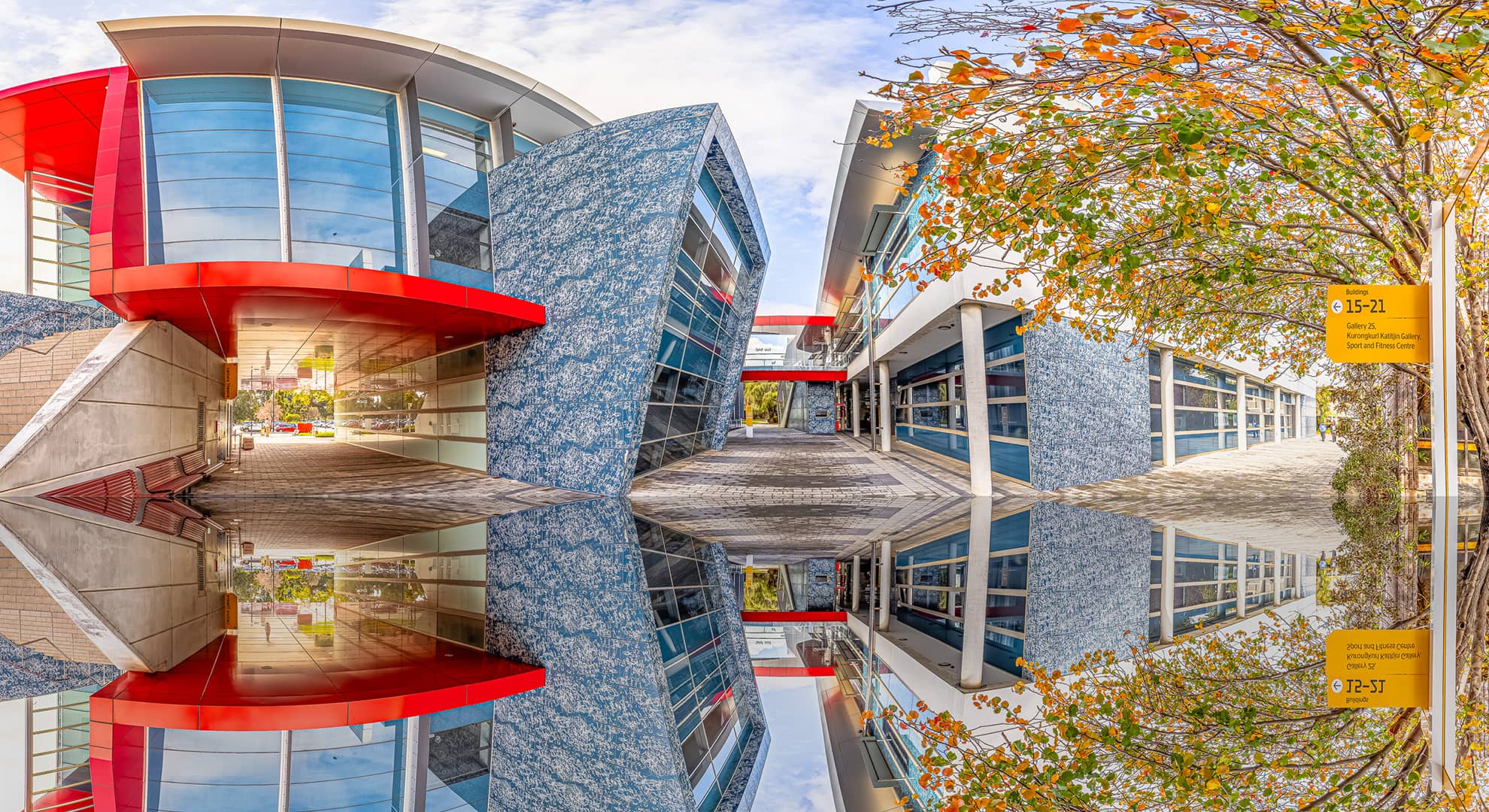 Distorted image of building at Mount Lawley Campus