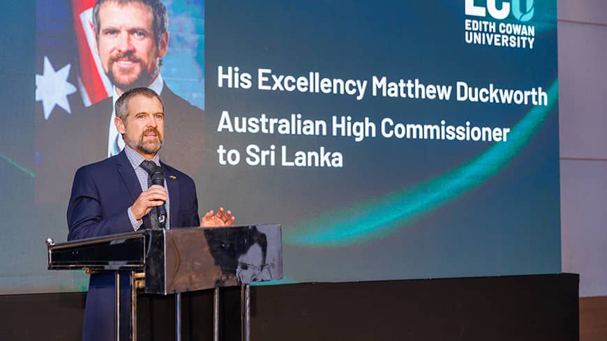 Man speaking at event