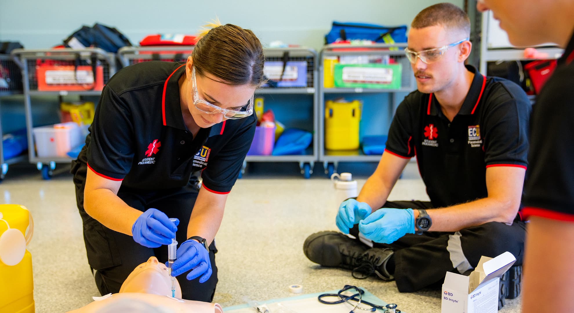 ECU's Paramedicine students learning life-saving skills
