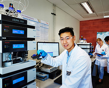 Master of Metabolomics lab students using the facilities.