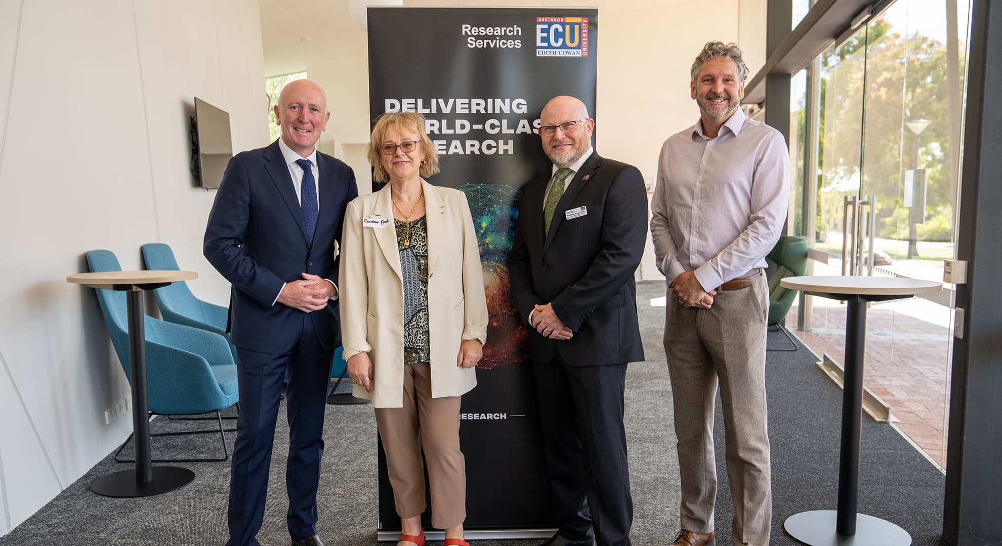 Stephen Dawson, Caroline Finch, Simon Laws and Andrew Woordward at ECU