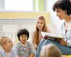 Teacher reading to students