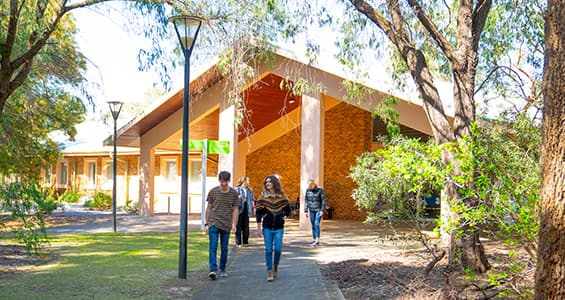 Students walking through ECU Southwest Campus