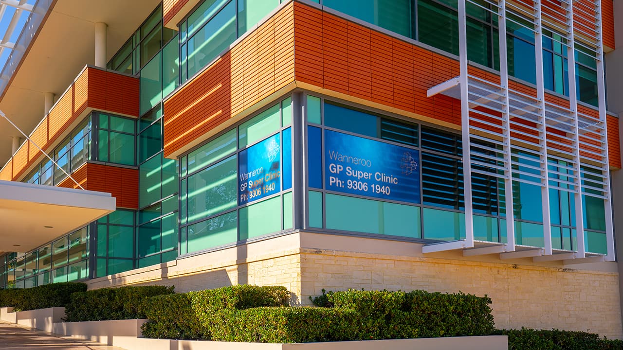 Outside view of the ECU Health Centre Wanneroo building