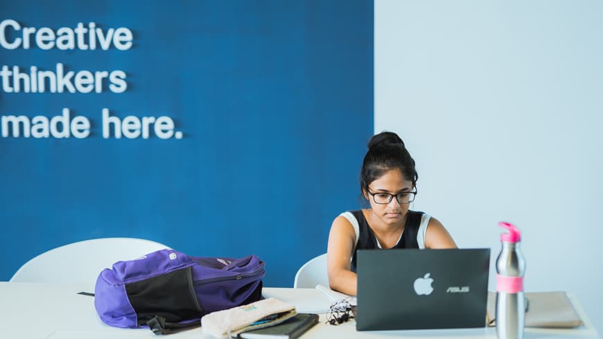 student on laptop