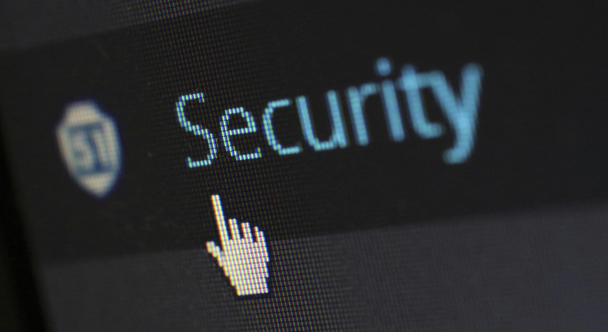 Image of the word Security on a computer screen.