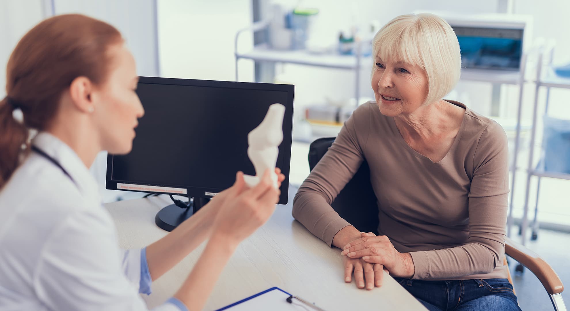 Doctor talking to patient