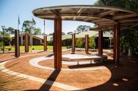 Dambart Bilya Cultural Reflection Space structure at the South West Campus.