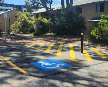 ACROD parking bay on campus.